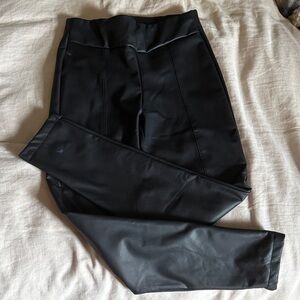 Mayoral Black Faux Leather Pants